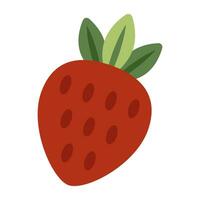 A flat design icon of strawberry vector