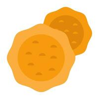 An editable design icon of biscuits vector