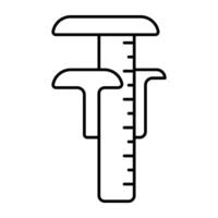 An icon design of vernier caliper vector