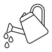 An icon design of watering can vector