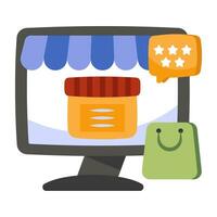 Perfect design icon of online shop vector