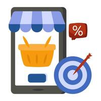 Perfect design icon of mobile shop vector