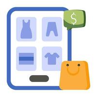 Perfect design icon of mobile shop vector