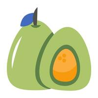 A beautiful design icon of avocado vector