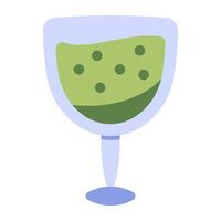 Juice glass icon, cocktail editable vector