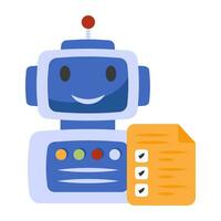 Creative design icon of robotic list vector
