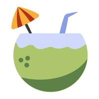 icono de diseño moderno de agua de coco vector