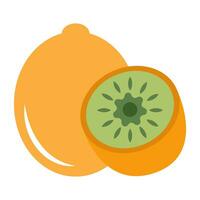 A mouth watering icon of kiwi fruit vector