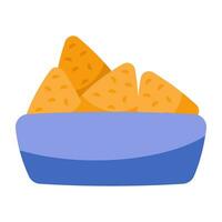 creativo diseño icono de nachos vector