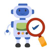 Premium design icon of robot analysis vector