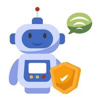 A colored design icon of mobile robot vector