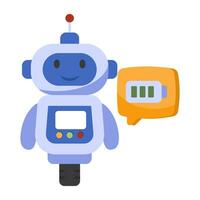 A colored design icon of mobile robot vector