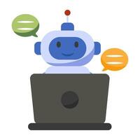 A colored design icon of mobile robot vector