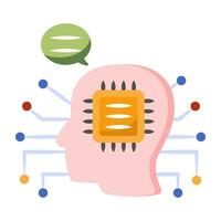 Premium download icon of brain processor vector