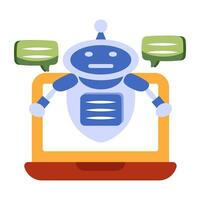 A colored design icon of mobile robot vector