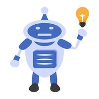 A colored design icon of robot vector