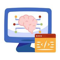 Modern design icon of artificial brain vector