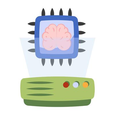 Premium download icon of brain processor
