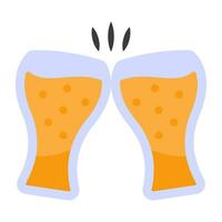 Juice glass icon, editable vector