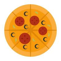 Editable design icon of pizza vector