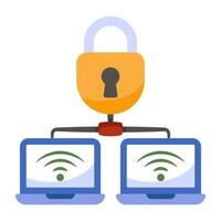 Creative design icon of secure network vector