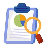 A colored design icon of business report vector