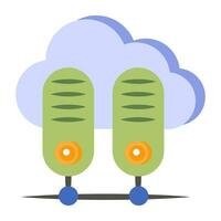 An icon design of cloud hosting vector