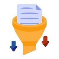 Perfect design icon of data funnel vector