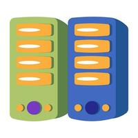 An icon design of server racks vector