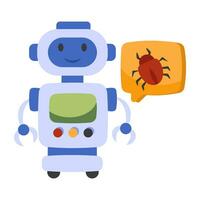 A colored design icon of robot vector
