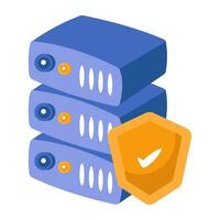 An icon design of server racks vector