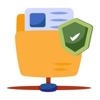 Premium download icon of folder security vector