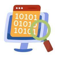 An icon design of search binary code vector