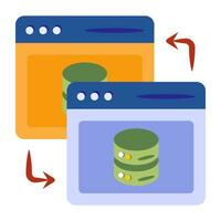 An icon design of online database vector