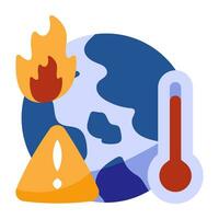 An icon design of global warming vector