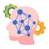 Modern design icon of artificial brain vector