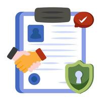 An icon design of agreement vector