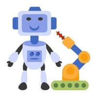 A colored design icon of robot vector