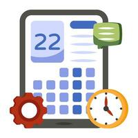 A creative design icon of timetable vector