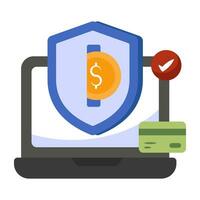 A creative design icon of secure payment vector