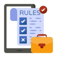 A premium download icon of business rules vector