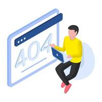 A creative design vector of error 404