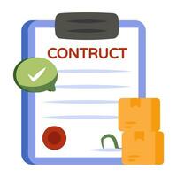 An icon design of logistic contract vector