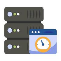 An icon design of server racks vector