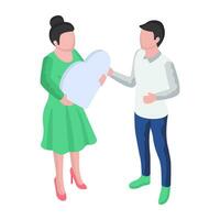 Perfect design illustration of love discussion vector