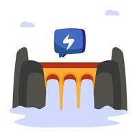 Modern design icon of hydro power vector