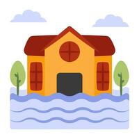 Flood icon in flat design isolated on white background vector