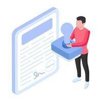 An illustration design of contract vector