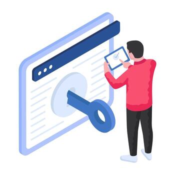 diseño vectorial de moda de un sitio web seguro vector