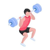 A creative design illustration of weightlifter vector